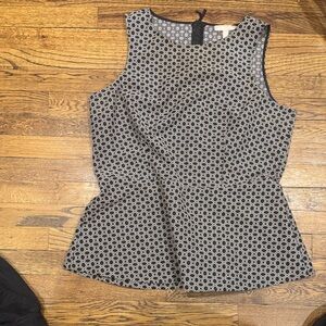 Banana Republic Black and White Geometric Blouse